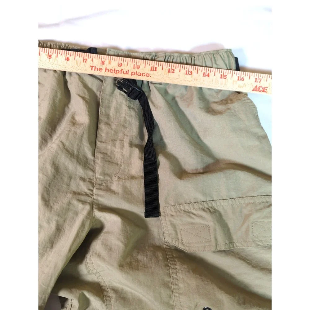 REI Co-op Sahara Convertible Belted Pants Men L Army Green Hiking Camping Travel